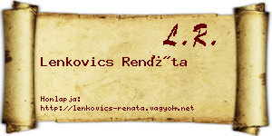 Lenkovics Renáta névjegykártya