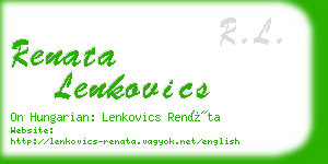 renata lenkovics business card